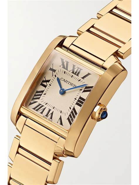 gold tank cartier|gold cartier tank française watch.